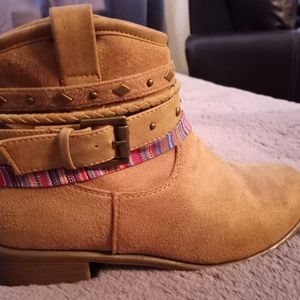 Tan ankle boots